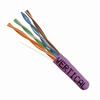 151-107/PR Vertical Cable 151-107 Series 24 AWG 4 Unshielded Twisted Pair Solid Bare Copper CMR Non-Plenum Cat5e Cable - 1000' Pull Box - Purple