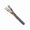 Show product details for 156-203/P/GY Vertical Cable 24 AWG 4 Unshielded Twisted Pair Solid Bare Copper CMP Plenum Cat5e Cable - 1000' Pull Box - Grey
