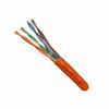 Show product details for 156-204/P/OR Vertical Cable 24 AWG 4 Unshielded Twisted Pair Solid Bare Copper CMP Plenum Cat5e Cable - 1000' Pull Box - Orange