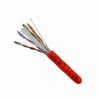 Show product details for 161-108/RD Vertical Cable 23 AWG 4 Unshielded Twisted Pair Solid Bare Copper CMR Non-Plenum Cat6 Cable - 1000' Pull Box - Red