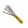 Show product details for 161-110/YL Vertical Cable 23 AWG 4 Unshielded Twisted Pair Solid Bare Copper CMR Non-Plenum Cat6 Cable - 1000' Pull Box - Yellow