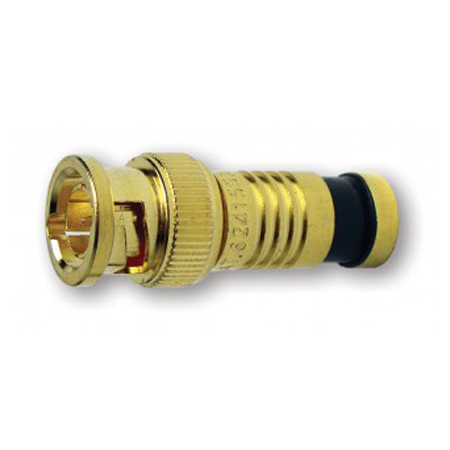 18021 Platinum Tools BNC RG6Q Compression - Gold Plated - 6 Pack