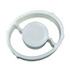 Show product details for 180W-10 Oval Channel Magnet - White - 10 Pack