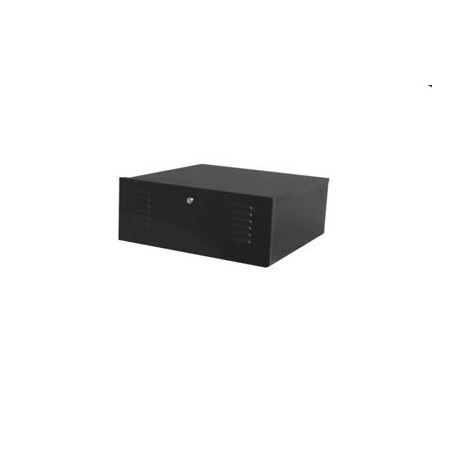 185VSC Pach & Co 18" W X 18" D X 5" H DVD Lock Box with single large 3" X 3" 120V Fan
