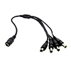 1DCF-4DCM-5 Rainvision DC Power Splitter 1 x Female to 4 x DC Male Connectors - 5 Pack