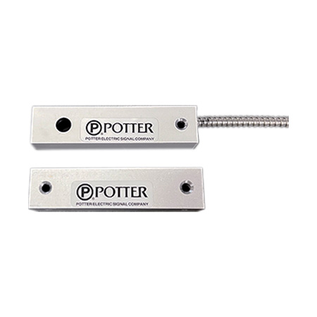2020355 Potter HSC-M 1/4" Gap High Security Triple-biased Contact Switch with 18" Stainless Steel Armored Cable