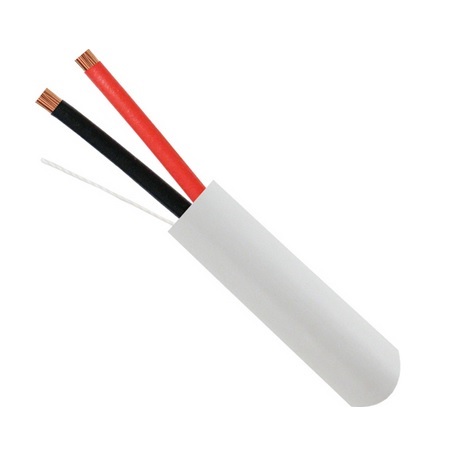 209-2315 Vertical Cable 16 AWG 2 Conductors Stranded Bare Copper CMR/CL3 Non-Plenum Audio Cable - 500' Pull Box - White