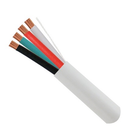 209-2318 Vertical Cable 16 AWG 4 Conductors Stranded Bare Copper CMR/CL3 Non-Plenum Audio Cable - 1000' Spool - White
