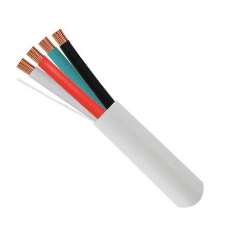 209-2319 Vertical Cable 12 AWG 4 Conductors Stranded Bare Copper CMR/CL3 Non-Plenum Audio Cable - 500' Spool - White
