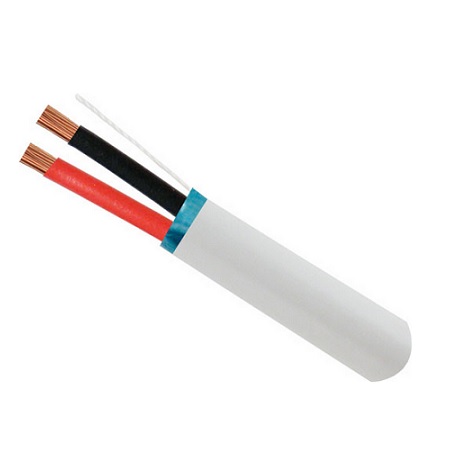 209-2355/S/5WH Vertical Cable 16 AWG 2 Conductors Shielded Stranded Bare Copper CMR/CL3 Non-Plenum Audio Cable - 500' Pull Box - White