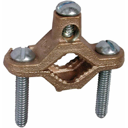 20B L.H. Dottie 1/2 to 1" Bare Ground Clamps Pressure Cast Brass Plate - Pack of 25