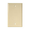 Show product details for 21-0021 Blank Single Gang Wall Plate - Ivory