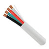 Show product details for 211-184/P/WH Vertical Cable 18 AWG 4 Conductors Unshielded Stranded Bare Copper CMP Plenum Alarm Security Cable - 1000' Wooden Spool - White