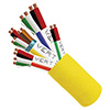 Show product details for 214-2333/P/YL1K Vertical Cable 22 AWG 3 Twisted Pairs 6 Conductors Shielded + 18 AWG 4 Conductors Unshielded + 22 AWG 4 Conductors Unshielded + 22 AWG 2 Conductors Unshielded Stranded Bare Copper Conductors CMP/CL3P Access Control Cable - 1000' Spool - Yellow