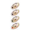 Show product details for 280036BUX Vanco Connector Gold Bluckhead RCA Jack/F Female Blue
