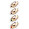 Show product details for 280036ORX Vanco Connector Gold Bluckhead RCA Jack/F Female Orange