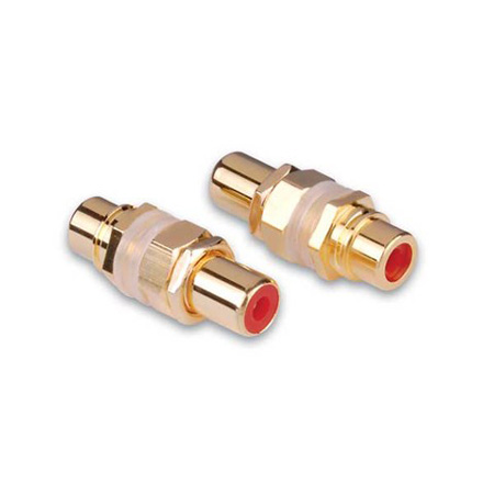 280049 Vanco Connector Gold Blukhead RCA Jacks Yellow 2 Pack