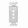 Show product details for 280303X Vanco Wall Plate Decor Inserts 3 Port White