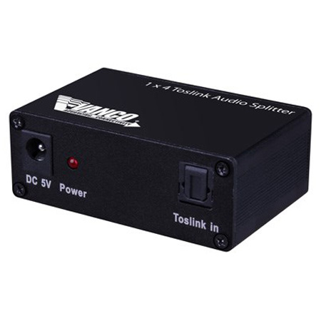 280584 Vanco 1x4 Toslink Audio Splitter