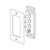 Show product details for 28108W Vanco Wall Plate Triple RCA & 1F Decor White