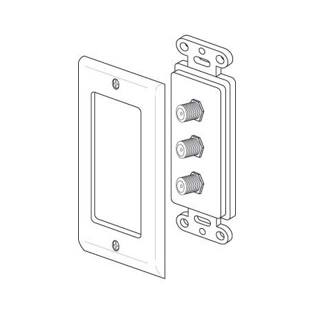 28111IX Vanco Wall Plate Triple Gold F Decor Ivory