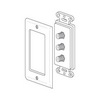 Show product details for 28111WX Vanco Wall Plate Triple Gold F Decor White
