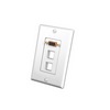 Show product details for 281203 Vanco S-VGA Wall Plate Insert with Dual Keystone Openings