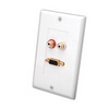 Show product details for 281206X Vanco Wall Plate S-VGA + 2 RCA Decor White