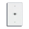 Show product details for 30-2012 Single F to F Type Connection - Wall Plate - White