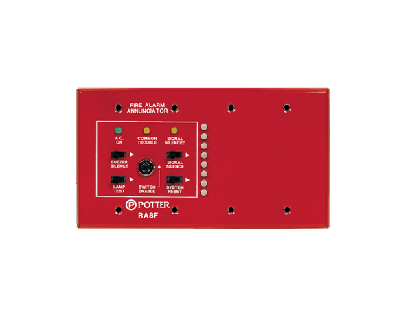 [DISCONTINUED] 3002135 Potter RA8FR Red 8 Zone Annunciator