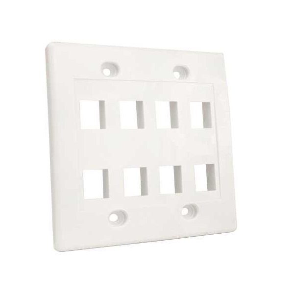 Vertical Cable 8 Port Wall Plates