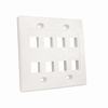 Show product details for 304-2803/8P/WH Vertical Cable 304 Series Keystone Wall Plate 8-Port - White