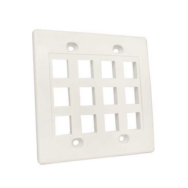 Vertical Cable 12 Port Wall Plates