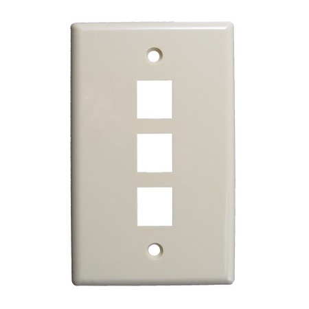Vertical Cable 3 Port Wall Plates