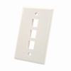 Show product details for 306-415RP/3P/WH Vertical Cable 306 Series Retail Pack - Keystone Wall Plate 3-Port - White