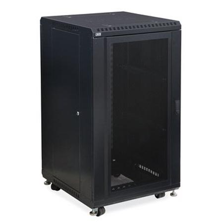 3105-3-024-22 Kendall Howard 22U LINIER Server Cabinet Convex/Convex Doors 24" Depth