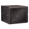 Show product details for 3130-3-001-09 Kendall Howard 9U Linier Glass Door Swing-out Wall Mount Cabinet - Black Finish - 23.5"W x 18.88"H x 25.99"D