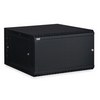 Show product details for 3131-3-001-06 Kendall Howard 6U Linier Solid Door Swing-out Wall Mount Cabinet - Black Finish - 23.5"W x 13.63"H x 25.99"D