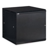 Show product details for 3131-3-001-12 Kendall Howard 12U Linier Solid Door Swing-out Wall Mount Cabinet - Black Finish - 23.5"W x 24.13"H x 25.99"D