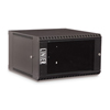 Show product details for 3140-3-001-06 Kendall Howard 6U Linier Glass Door Fixed Wall Mount Cabinet - Black Finish - 23.5"W x 13.63"H x 22.86"D