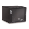 Show product details for 3140-3-001-09 Kendall Howard 9U Linier Glass Door Fixed Wall Mount Cabinet - Black Finish - 23.5"W x 18.88"H x 22.86"D