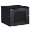 Show product details for 3142-3-001-09 Kendall Howard 9U Linier Vented Door Fixed Wall Mount Cabinet - Black Finish - 23.5"W x 18.88"H x 22.86"D