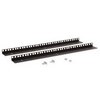 Show product details for 3150-3-001-12 Kendall Howard 12U Linier Wall Mount Vertical Rail Kit Cage Nut - Black Powder Coat Finish - .912"W x 21"H x 2"D