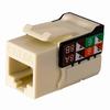 353-V2812/C6AAL Vertical Cable CAT6A Data Grade Keystone U-Jack 90° 8x8 Conductors - Almond