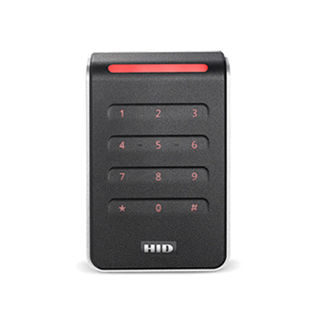 40KNKS-00-000000 HID Signo 40K Contactless Multi-technology Mobile Ready Smartcard Reader with Keypad - Standard Profile - Pigtail Strip - Single Gang Mount
