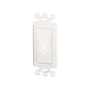 Show product details for 45-0016-WH Datacomm Decor Insert with Flexible Opening - White