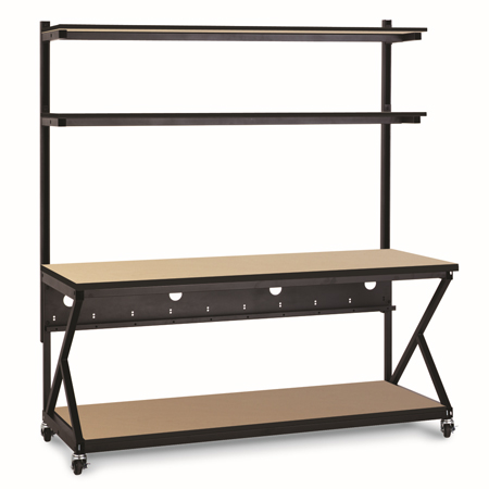 5000-3-201-72 Kendall Howard 72 inch Performance Work Bench with Full Bottom Shelf - Hard Rock Maple