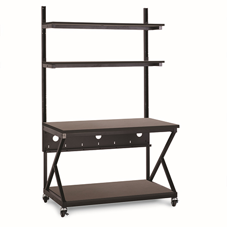5000-3-204-48 Kendall Howard 48 inch Performance Work Bench with Full Bottom Shelf - African Mahogany