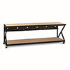 Show product details for 5000-3-301-96 Kendall Howard 96 inch Performance Work Bench with Full Bottom Shelf No Upper Shelving - Hard Rock Maple