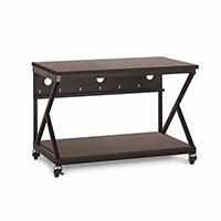 Show product details for 5000-3-304-48 Kendall Howard 48 inch Performance Work Bench with Full Bottom Shelf No Upper Shelving - African Mahogany